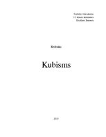 Referāts 'Kubisms', 1.