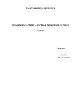 Referāts 'Homoseksuālisms - sociāla problēma Latvijā', 1.