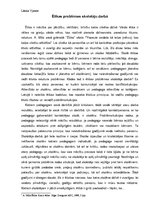 Eseja 'Ētikas problēmas skolotāja darbā', 1.