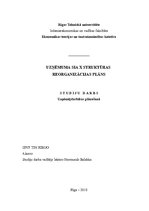 Referāts 'Uzņēmuma SIA "X" struktūras reorganizācijas plāns', 1.