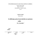 Prakses atskaite 'Kvalifikācijas prakse komercdarbībā un uzņēmuma vadībā  SIA "Euroindex"', 1.