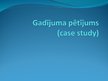 Prezentācija 'Gadījuma studijas', 1.