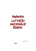 Referāts 'Latviešu nacionālie ēdieni', 1.