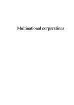 Referāts 'Multinational Corporations', 1.