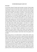 Eseja 'Learning foreign languages in a global world', 1.