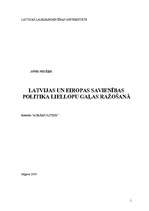 Referāts 'Latvijas un Eiropas Savienības politika liellopu gaļas ražošanā', 1.