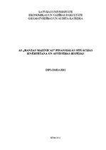 Diplomdarbs 'A/s "Hanzas maiznīcas" finansiālās situācijas izvērtēšana un attīstības iespējas', 1.