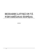 Referāts 'Bezdarbs Latvijā un tā pārvarēšanas iespējas', 1.