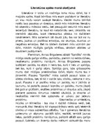 Eseja 'Literatūras spēks manā skatījumā', 1.