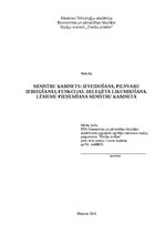 Referāts 'Ministru kabinets: izveidošana, pilnvaru izbeigšanās, funkcijas. Deleģētā likumd', 1.