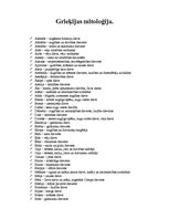 Konspekts 'Ģrieķijas mitoloģija - dievi', 1.