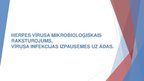 Prezentācija 'Herpes vīrusa mikrobioloģiskais raksturojums, vīrusa infekcijas izpausemes uz ād', 1.