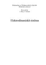 Referāts 'Elektrodinamiskā sistēma', 1.