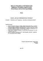 Konspekts 'Globalizācija un ASV hegemonija - demokrātiju ierobežojošas tendences?', 1.