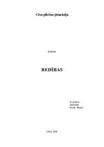 Referāts 'Bedības', 1.