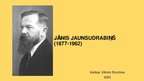 Prezentācija 'Jānis Jaunsudrabiņš', 1.