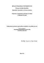 Konspekts 'Saskarsmes partneru personības struktūra un psihes procesi', 1.