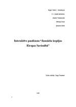 Referāts 'Interaktīvs pasākums "Jauniešu iespējas Eiropas Savienībā"', 1.