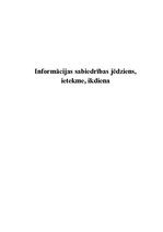 Referāts 'Informācijas sabiedrības jēdziens, ietekme, ikdiena', 1.
