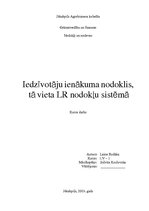 Referāts 'Iedzīvotāju ienākuma nodoklis, tā vieta Latvijas Republikas nodokļu sistēmā', 1.