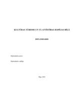 Diplomdarbs 'Kultūras tūrisms un tā attīstības iespējas Rīgā', 1.