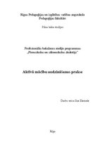 Prakses atskaite 'Prakses atskaite sākumskolā', 1.