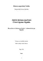 Referāts 'Aktīvā tūrisma maršruts', 1.