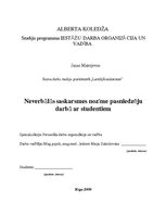 Referāts 'Neverbālās saskarsmes nozīme pasniedzēju darbā ar studentiem', 1.