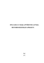 Referāts '1934.gada 15.maija apvērsums Latvijā: historiogrāfiskais apraksts', 1.