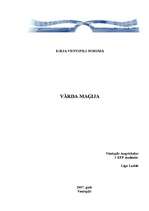 Eseja 'Vārda maģija', 1.