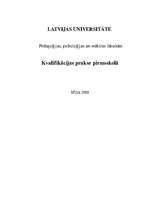 Referāts 'Kvalifikācijas prakse pirmsskolā', 1.