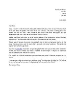 Eseja 'Informal Letter', 1.