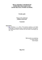 Konspekts 'TV komēdiju auditorija un mediju tehnoloģijas: salīdzinošais pētījums starp Liel', 1.