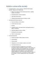 Konspekts 'Kultūru universālie modeļi', 1.