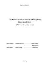 Referāts 'Trauksme un tās izraisošie faktori piekto klašu skolēniem', 1.