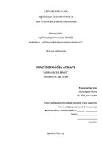 Prakses atskaite 'Prakses atskaite SIA "Arkolat"', 1.