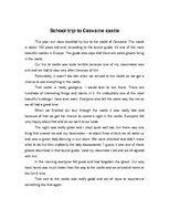 Eseja 'School Trip to Cesvaine Castle', 1.