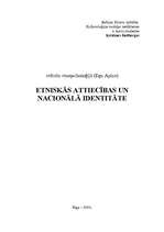 Referāts 'Etniskās attiecības un nacionālā identitāte', 1.