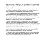 Eseja 'Essay on the Topic "Vegetarian Lifestyle"', 1.