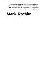 Eseja 'Mark Rothko', 1.