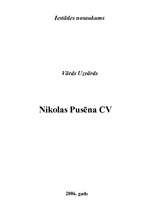 Konspekts 'Nikolā Pusēns', 1.