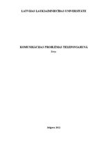 Eseja 'Komunikācijas problēmas telefonsarunā', 1.