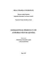 Konspekts 'Globalizācijas jēdziens un globalizācijas attīstības vēsture', 1.