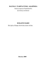 Konspekts 'Eiropas Savienības darba tiesības', 1.