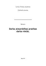 Referāts 'Darba aizsardzības prasības darba vietā', 1.