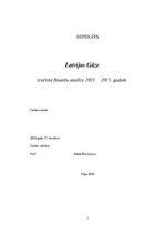 Referāts 'AS "Latvijas Gāze" izvērstā finanšu analīze no 2013. līdz2015.gadam', 1.