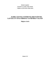 Diplomdarbs 'Darba līguma uzteikuma regulējums Latvijā un citās Eiropas Savienības valstīs', 1.