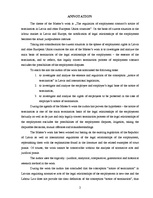 Diplomdarbs 'Darba līguma uzteikuma regulējums Latvijā un citās Eiropas Savienības valstīs', 2.