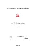 Referāts 'Fiziskās aktivitātēs latviešu tautas dziesmās', 1.