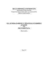 Diplomdarbs 'SIA „Ilmāra darbnīca” finansiālās darbības analīze ', 1.